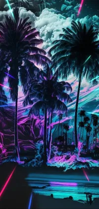 Experience the tropical vibes of Miami with this stunning live wallpaper for your phone