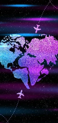 World Purple Light Live Wallpaper
