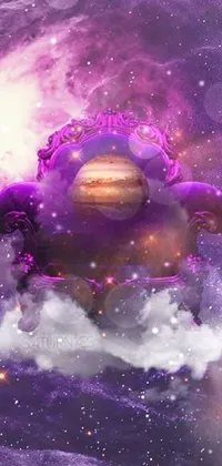 World Purple Nebula Live Wallpaper
