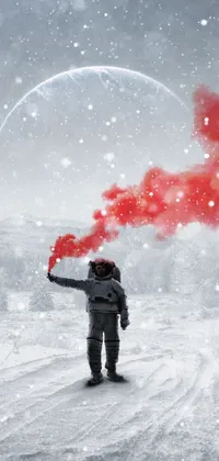 World Snow People In Nature Live Wallpaper