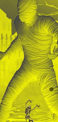 Yellow Art Sculpture Live Wallpaper