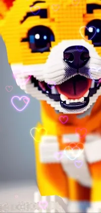 Experience the creativity of Lego and digital art with this colorful, low-poly live wallpaper