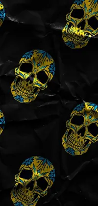 Yellow Mask Skull Live Wallpaper