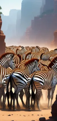 Zebra Sky Vertebrate Live Wallpaper