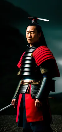 Red Samurai Warrior Live Wallpaper