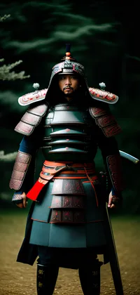 Samurai Warrior Standing Live Wallpaper