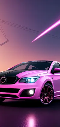 Pink and Black Car Live Wallpaper