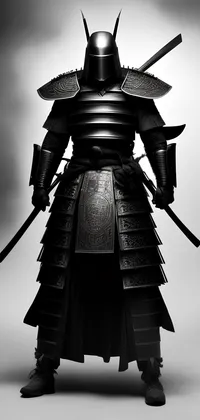 Black Armored Samurai Live Wallpaper