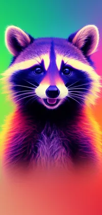 Colorful Raccoon Live Wallpaper