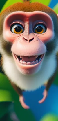 Cute Smiling Monkey Live Wallpaper