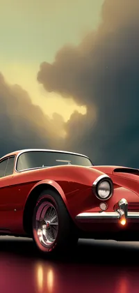 Classic Red Roadster Live Wallpaper