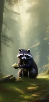 Raccoon in the Forest Live Wallpaper