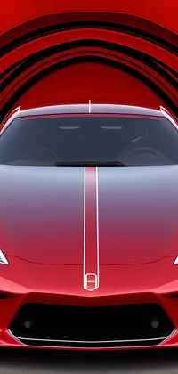 Luxurious Red Car Front View Live Wallpaper