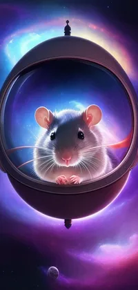 Rat in Tiny UFO Live Wallpaper