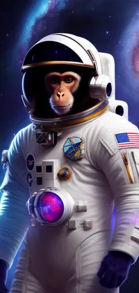 Monkey Astronaut Live Wallpaper