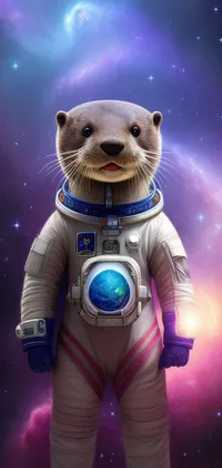 Otter Astronaut Live Wallpaper