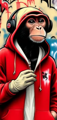 Monkey with Headset Live Wallpaper