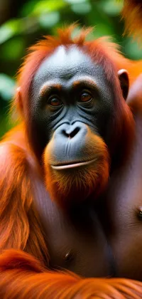 Orangutan Closeup Live Wallpaper
