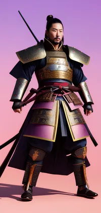 Pink Samurai Live Wallpaper