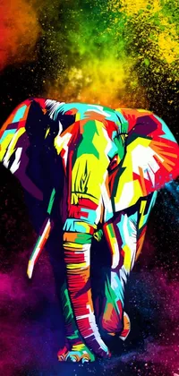 Holi Elephant Live Wallpaper