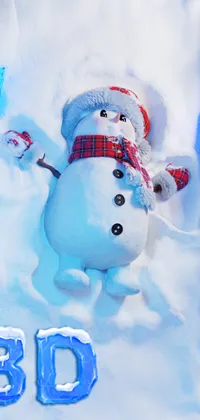 Cute Snowman 3D Live Wallpaper