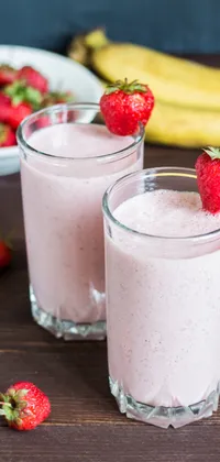 Strawberry Banana Juice Live Wallpaper