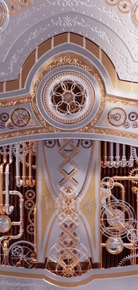 Silver Gold Gears Live Wallpaper