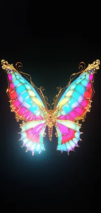 Glowing Gold Butterfly Live Wallpaper - Free Download
