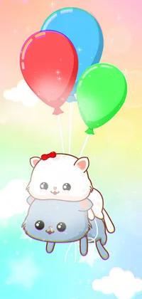 Balloons Kitties Live Wallpaper