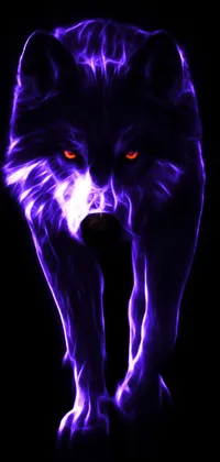 Dark Neon Wolf Wallpaper Live Wallpaper - free download