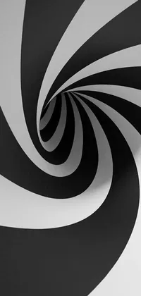 Black and White Hypnotic Spiral Live Wallpaper