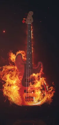 fire guitar wallpaper