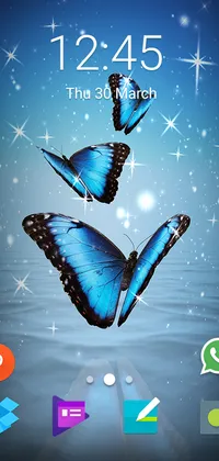 Blue Butterflies Live Wallpaper