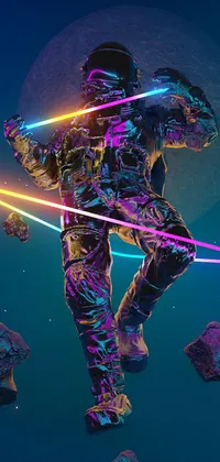 Neon Astronaut Live Wallpaper
