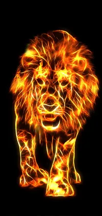 Fractal Fire Lion Live Wallpaper