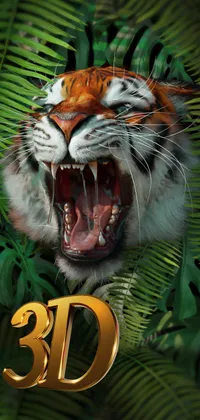 3D Tiger, angry, charged, cool, electric, tiger, HD phone wallpaper