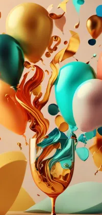 Popping Balloons from Glass Live Wallpaper