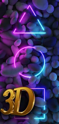 3D Neon Rocks Live Wallpaper - free download