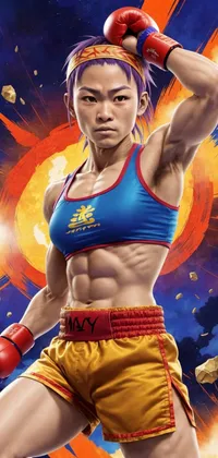 Female Boxer Cover Art Live Wallpaper