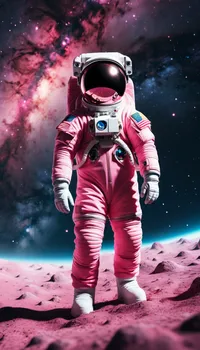 Astronaut Purple Flash Photography Live Wallpaper
