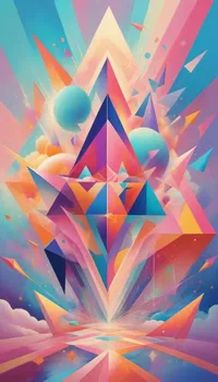 Azure Triangle Art Live Wallpaper