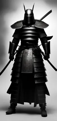 Black Armored Samurai Live Wallpaper