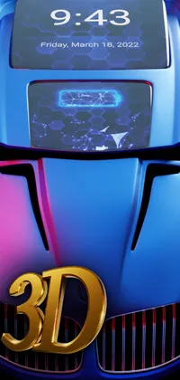 Blue Sports Car 3D Live Wallpaper