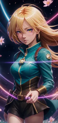 Blonde Anime Ranger Girl Live Wallpaper
