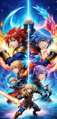 Cartoon Light Blue Live Wallpaper