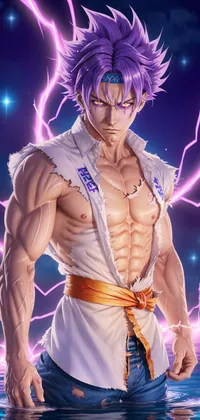 Cartoon Muscle Light Live Wallpaper