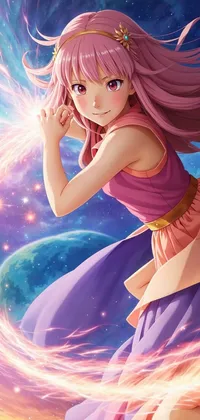 Interstellar Pink Haired Pixie Anime Live Wallpaper