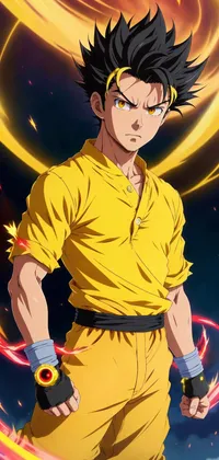 Yellow Male Z Warrior Anime Live Wallpaper