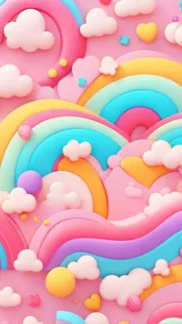 Colorfulness Pink Line Live Wallpaper