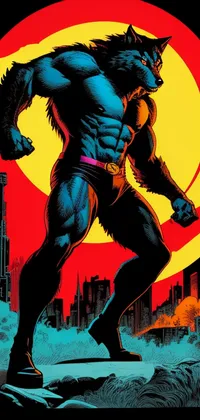 Comic Book Werewolf Live Wallpaper